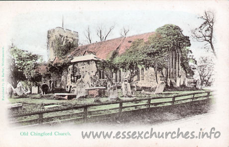 All Saints (Old Church), Chingford Church – Published by H. Barber, Walthamstow.