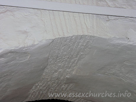 All Saints, Vange Church – Tiles were used in the restoration of the chancel arch.