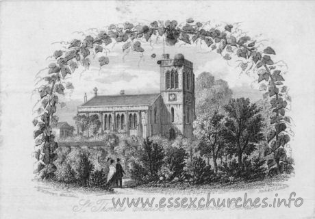 St Thomas of Canterbury, Brentwood Church – St Thomas church, as built, 1835-1839. W.W. Brown, del. - Rock & Co. London