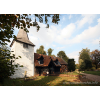 St Andrew, Greensted Church – Exterior 2: This shot shows what is so special about St Andrew's. The nave walls are constructed split logs, with wooden tongues holding them together. Recent dendrochronological findings have placed the construction of the nave to around 1060AD, just prior to the Norman conquest. This means that this church is The Oldest Wooden Church in the World, and The Oldest Standing Wooden Building in Europe.