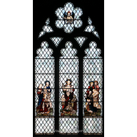 St Mary the Virgin, Prittlewell Church – Stained Glass 16: In memory of Elizabeth Anne Heygate. In peace January 19th 1879 - aged 90. Allelujah, allelujah. Suffer little children to come unto me and forbid them not: for of such is the kingdom of God.