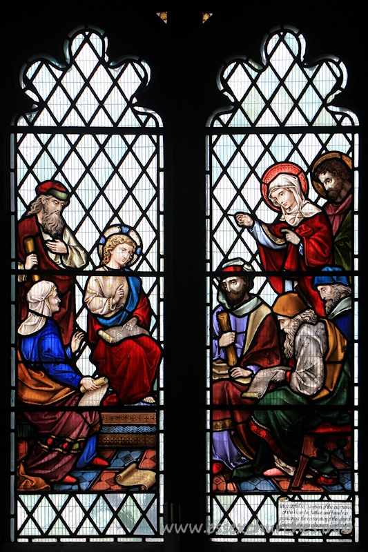 St Mary the Virgin, Prittlewell Church – In grateful recognition of the exertions of the Vicar, his father and family in promoting the restoration of this church. Given by the parishioners, Easter 1872.
