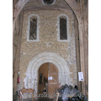 St Laurence, Blackmore Church – Interior 1: The original Norman W wall, still easily recognisable from within the tower.