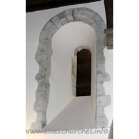 St Laurence, Blackmore Church – Interior 16: Original Norman upper window in the N wall of the nave (W end).