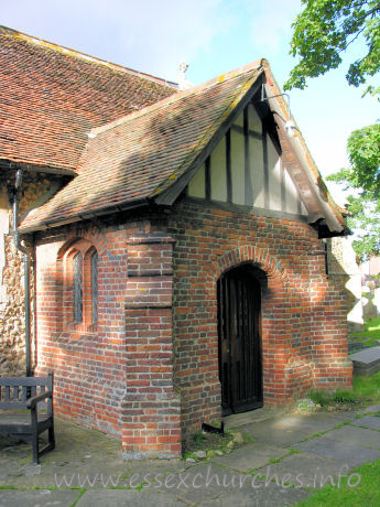 St Mary (Old Church), Frinton-on-Sea Church – The S porch is an early C16 brick example.