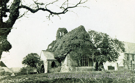 St Mary (Old Church), Frinton-on-Sea Church – This photograph (dated 1861) shows Frinton St Mary before the extension of the chancel in 1879.