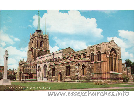 St Mary, St Peter & St Cedd, Chelmsford Cathedral – A Salmon Cameracolour POST CARD Copyright J.SALMON LTD, Sevenoaks