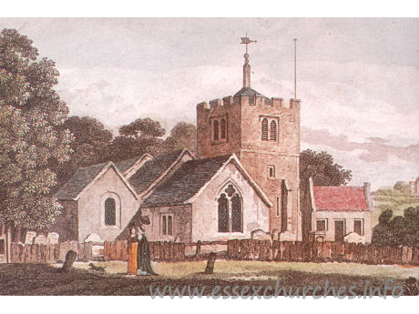 St Peter & St Paul, Grays Church – GRAYS PARISH CHURCH ESSEX This view shows the church before its Victorian restoration with the first Palmer's School building alongside and Belmont Castle in the distance. An engraving of 1807 from Dr Hughson's Description of London. A Thurrock Museum postcard.