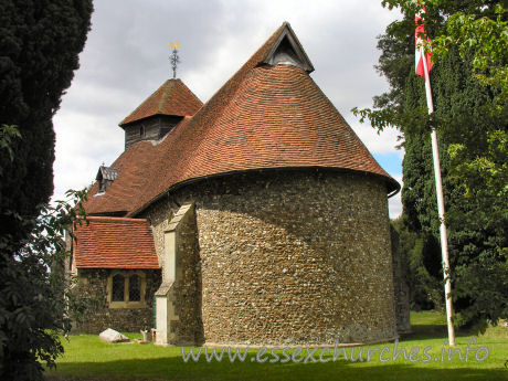 St John the Baptist, Little Maplestead Church – The apsidal E end of the church.