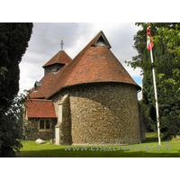 St John the Baptist, Little Maplestead Church – Exterior 5: The apsidal E end of the church.