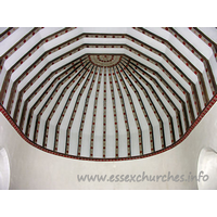 St John the Baptist, Little Maplestead Church – Interior 4: The chancel roof.