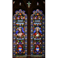 St Andrew, Rochford Church – Stained Glass 3: Every branch that beareth fruit, he purgeth it, that it may bring forth more fruit. === If we suffer with him, we shall also reign with him. === In memory of the Rev William Gardiner - rector of this parish who died Sep 9th 1861. After 14 years suffering - in Christ and in Peace.