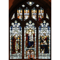 St Andrew, Rochford Church – Stained Glass 4: Arise, shine, for thy light has come. === In memory of Elizabeth Wood who died on 27th ??? 1899.