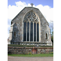 St Mary the Virgin, Tilty Church – Exterior 10: This church is the last remaining part of the great Cistercian Abbey, founded at Tilty in 1153. The church itself forms what used to be the 'chapel outside the gates' of the abbey. Nothing else of the former abbey survives, except a fragment of rock, in fields to the North. The nave was built first, around 1220.