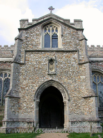 St John the Baptist, Thaxted Church – The south porch.