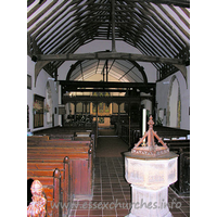 All Saints, Dovercourt Church – Interior 1: Looking E. In recent years, All Saints has had a large community area added. It means that the church is now more accessible to visitors.