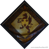 St Giles & All Saints, Orsett Church – Hatchment 6: For Jane, daughter of Edward Southwell, of Wisbech, who married Sir Clement Boehm Trafford, of Dunton Hall, Lincs. She assumed the additional name of Southwell, and died 21 April 1809. He died 1786. Details taken from Hatchments in Britain: 6, Edited by Peter Summers