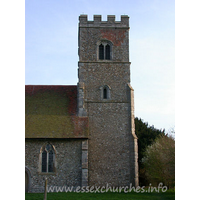 St Botolph, Beauchamp Roding Church – Exterior 4: We reached Beauchamp Roding towards the end of an afternoon in which I had planned to 'do' all of the Rodings. The tower seen in this image is fortunate to still be standing. When Pevsner first visited this church, it was in an extremely precarious state.