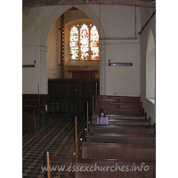 St Botolph, Beauchamp Roding Church – Interior 4: Only one person turned up for my service. And that was Julie, trying her hardest to suppress a cheesy grin!!
