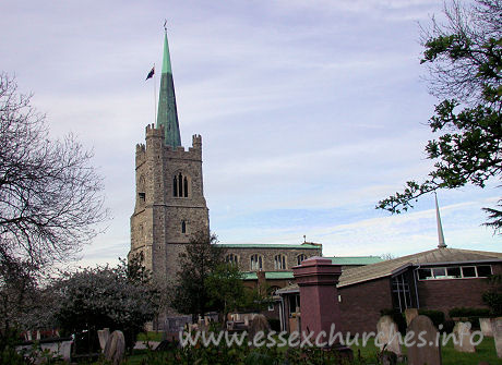 St Andrew, Hornchurch Church – This view of the church from the South shows the parish rooms, which adjoin the church by way of the S door.