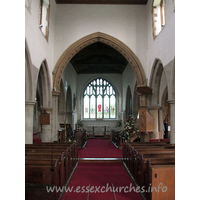 St Andrew, Hornchurch Church – Interior 1: The interior, looking E towards the chancel.