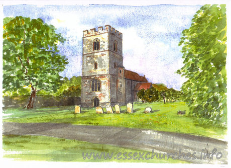 St Mary, Elsenham Church – This image represents a prize which was offered by the church for a raffle in aid of the church repair fund.