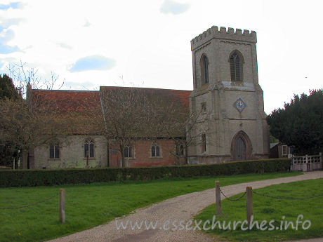 St Germain, Bobbingworth Church – The nave was refaced with red brick during the C19.