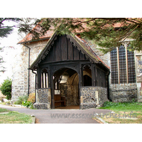 St Michael, Fobbing Church – Exterior 4: The lovely S porch, shown here, is typical 15th Century Essex construction.