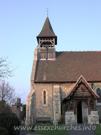 St Catherine, Wickford Church – The belfry houses two medieval bells. They are now only rung in a stationary position, one above the other.