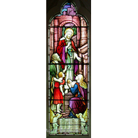 St Catherine, Wickford Church – Stained Glass 4: This window is dedicated to Dr. John Marshall, who was a practitioner in Wickford and surrounding area for 48 years. He was killed during the First World War.