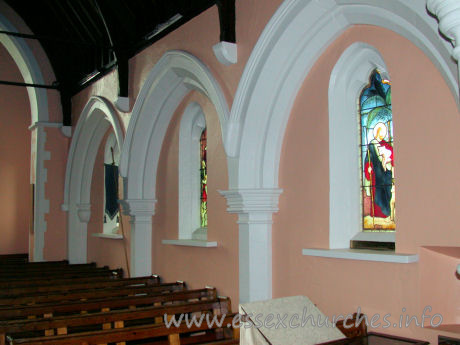 St Catherine, Wickford Church – The blocked arcade in the N wall.