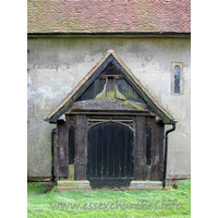 St Margaret, Stanford Rivers Church – Exterior 3: The N porch, late C15, now blocked, to accommodate the N church vestry.