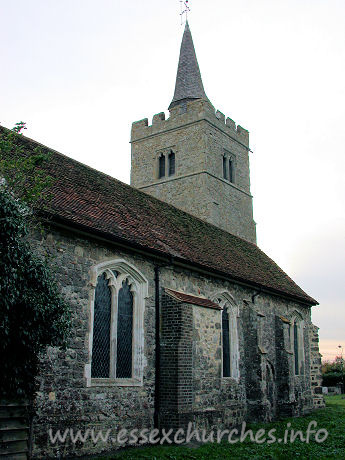 All Saints, Barling Church – View from Northeast. You can just make out the sealed up North Door from this shot.