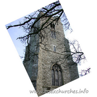 Holy Trinity, Rayleigh Church – Exterior 4: The west tower dates from the fifteenth century, and has diagonal buttresses and a higher stair turret.