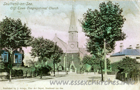 Clifftown Congregational, Southend-on-Sea Church – Published by J. Adams, Fine Art Depot, Southend-on-Sea.