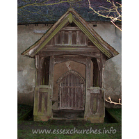 St Mary, Mundon Church – Exterior 6: The north porch, seen here, slightly before sunset.