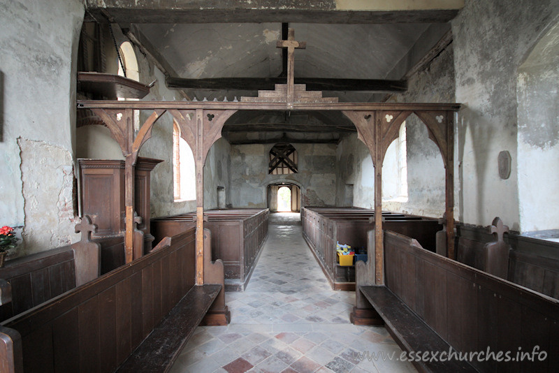 St Mary, Mundon Church – Looking west towards the tower.