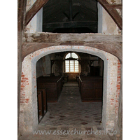 St Mary, Mundon Church – Interior 8: Looking E into the nave, from the square area directly beneath the belfry.