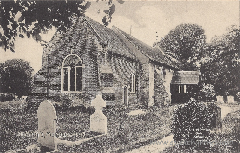 St Mary, Mundon Church – Spaldings Postcards - 1947