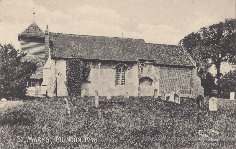 St Mary, Mundon Church – Spaldings Postcards - 1948