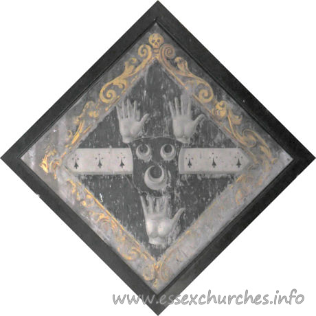 St Mary the Virgin, Stebbing Church – For Frances, widow of Arthur Batt. She died 23rd February 1744. Details taken from Hatchments in Britain: 6, Edited by Peter Summers