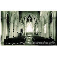 St Mary the Virgin, Stebbing Church – Postcard 1: This stone screen, at Stebbing, is extremely special. It has three stepped lancet arches, which then themselves, reproduce into ogee arches, like some representation of the Mandelbrot set. Within the screen are quatrefoils and ballflowers, which therefore date the screen to not later than c.1350, though Pevsner says it could well be a little earlier. This type of stone screen exists in just one other church in Essex (Great Bardfield), and in just one other church in the world besides (Trondheim in Norway).