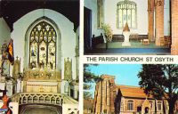 St Peter & St Paul, St Osyth Church – Postcard 1: The Church of St Peter & St Paul is of Norman origin (AD 1100) and was partly rebuilt in the 16th Century. A Sapphire Card