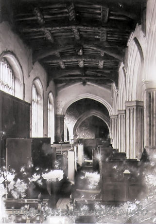 St Peter & St Paul, St Osyth Church – The North Aisle Presented by Kathleen Norman, in loving memory of her father, Arthur Norman, who took the photographs before the last restoration - in 1900. From a photo on display in the church.