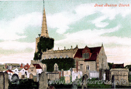 St Mary the Virgin, Great Baddow Church – Postcard from Valentines Series.