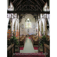 St Mary (New Church), Mistley Church – Interior 2: Looking W from the chancel, one can see how light the clerestory really does make this church.