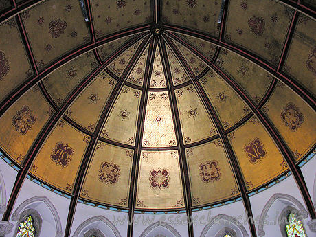 St Mary (New Church), Mistley Church – The chancel ceiling.