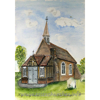 Holy Trinity, North Fambridge Church – Postcard 2: A photo of a picture that hangs in the church.
