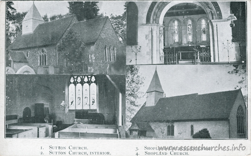 All Saints, Sutton Church – An undated postcard.