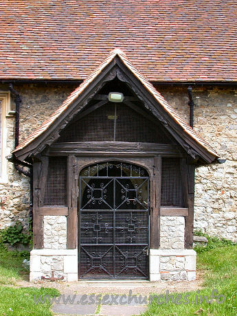 Holy Cross, Basildon Church – The plain porch dates from C15.